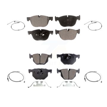 Front Rear Ceramic Disc Brake Pads And Wear Sensors Kit For BMW X5 X6 KTW-100533