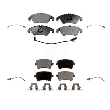 Front Rear Ceramic Disc Brake Pads And Extra Wear Sensors Kit For Audi Q5 KTW-100544