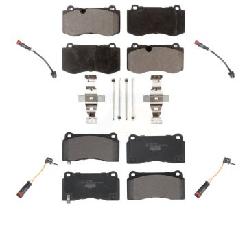 Front Rear Ceramic Disc Brake Pads Wear Sensor Kit For 2011-2014 Mercedes-Benz CL550 4.7L KTW-100554