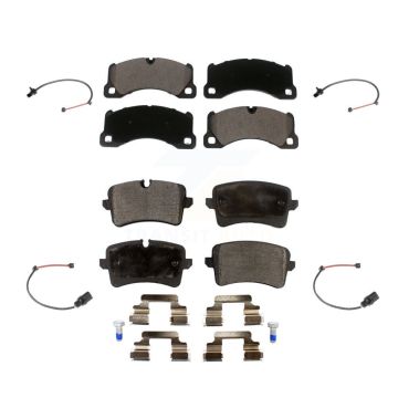 Front Rear Ceramic Disc Brake Pads & Wear Sensor Kit For Porsche Macan with Rotor KTW-100566