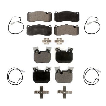 Front Rear Ceramic Disc Brake Pads And Wear Sensors Kit For 2008-2010 BMW 135i 3.0L KTW-100573