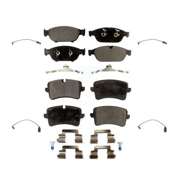Front Rear Ceramic Disc Brake Pads And Wear Sensors Kit For Audi A6 Quattro KTW-100589
