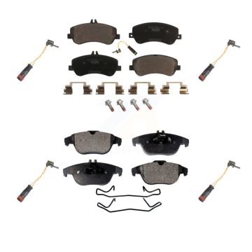 Front Rear Ceramic Disc Brake Pad & Extra Wear Sensor Kit For Mercedes-Benz GLK350 GLK250 KTW-100616