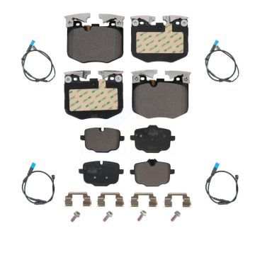 Front Rear Ceramic Disc Brake Pads And Wear Sensors Kit For BMW X3 KTW-100630