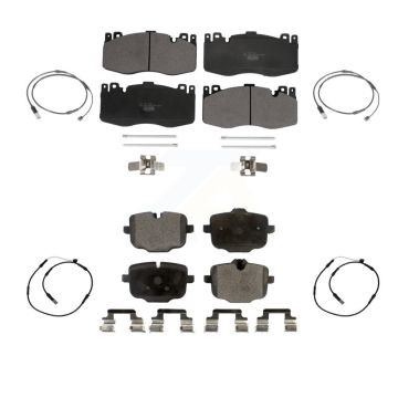 Front Rear Ceramic Disc Brake Pads And Wear Sensors Kit For BMW M6 Gran Coupe KTW-100641