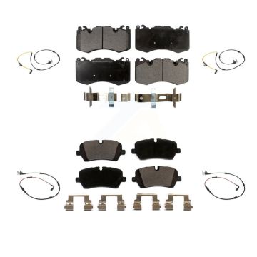 Front Rear Ceramic Disc Brake Pads And Wear Sensors Kit For Land Rover Range Sport KTW-100646