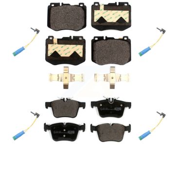 Front Rear Ceramic Disc Brake Pads And Wear Sensors Kit For Mercedes-Benz C300 C400 C350e KTW-100674