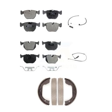 Front Rear Ceramic Disc Brake Pads And Wear Sensors Kit (5Pc) For BMW X5 KTW-100713