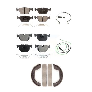 Front Rear Ceramic Disc Brake Pads And Wear Sensors Kit (5Pc) For BMW Z4 KTW-100717