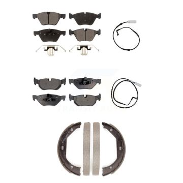 Front Rear Ceramic Disc Brake Pad Wear Sensor Kit (5Pc) For 2007 BMW 328i Wagon with 3.0L KTW-100732