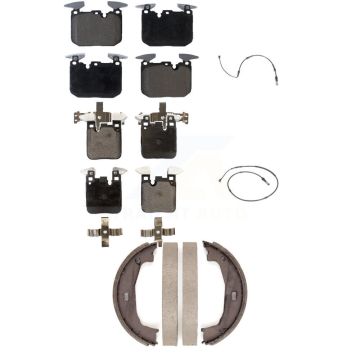Front Rear Ceramic Disc Brake Pads And Wear Sensors Kit (5Pc) For BMW M240i xDrive KTW-100746