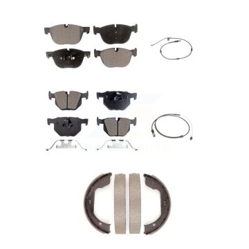 Front Rear Ceramic Disc Brake Pads And Wear Sensors Kit (5Pc) For BMW X5 X6 KTW-100767