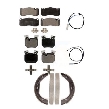 Front Rear Ceramic Disc Brake Pads And Wear Sensors Kit (5Pc) For BMW 135i 3.0L KTW-100771