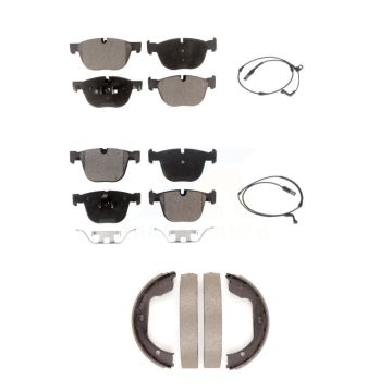 Front Rear Ceramic Disc Brake Pads And Wear Sensors Kit (5Pc) For BMW X5 X6 KTW-100777