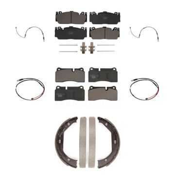 Front Rear Ceramic Disc Brake Pads And Wear Sensors Kit (7Pc) For BMW M3 M2 KTW-100805