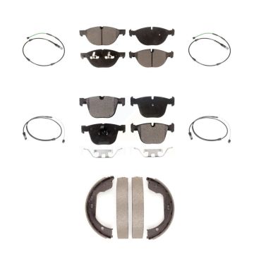 Front Rear Ceramic Disc Brake Pad Wear Sensor Kit (7Pc) For BMW X5 X6 xDrive50i with 4.4L KTW-100829