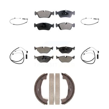 Front Rear Ceramic Disc Brake Pads And Wear Sensors Kit (7Pc) For BMW Z4 KTW-100843