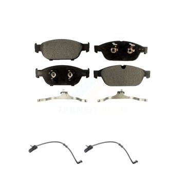 Front Ceramic Disc Brake Pads And Wear Sensors Kit For Audi A6 Quattro A7 KTW-100920