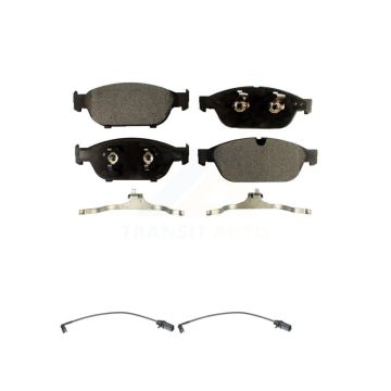 Front Ceramic Disc Brake Pads And Wear Sensors Kit For Audi A6 Quattro KTW-100924