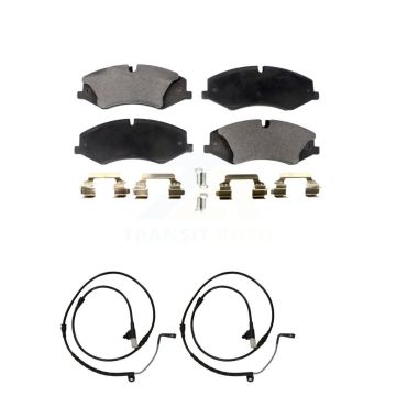 Front Ceramic Brake Pad Wear Sensor Kit For 10-13 Land Rover Range Sport with 360mm Rotor KTW-100930