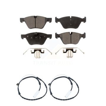 Front Ceramic Disc Brake Pads And Wear Sensors Kit For 2012 BMW X1 xDrive28i KTW-100935