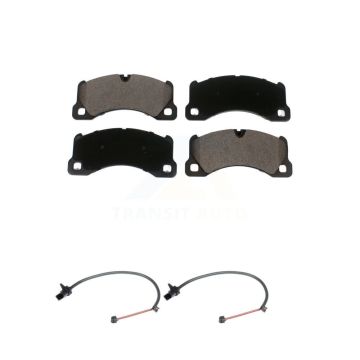 Front Ceramic Disc Brake Pads And Wear Sensors Kit For Porsche Macan with Rotor KTW-100955