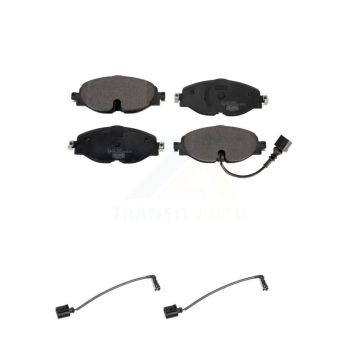 Front Ceramic Brake Pad And Extra Wear Sensor Kit For 2016 Audi TT Quattro Base with 2.0L KTW-100967