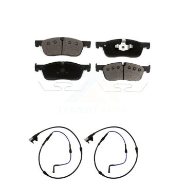 Front Ceramic Disc Brake Pads And Wear Sensors Kit For Jaguar XE XF KTW-100970