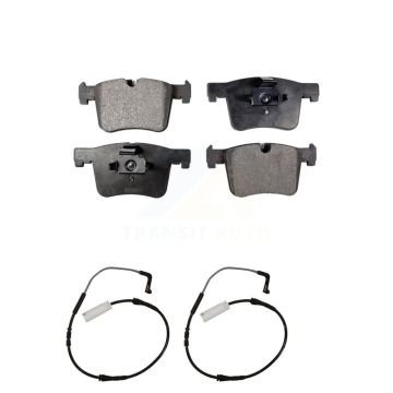 Front Ceramic Disc Brake Pad Wear Sensor Kit For 2012 BMW 328i with Black Painted Caliper KTW-100997