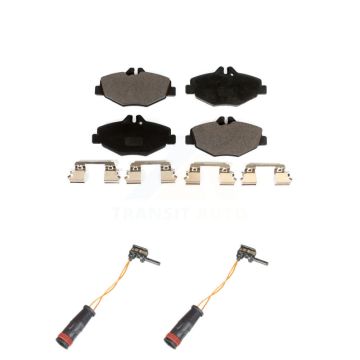 Front Ceramic Disc Brake Pads And Wear Sensors Kit For Mercedes-Benz E350 RWD KTW-101012