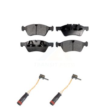 Front Ceramic Disc Brake Pads And Wear Sensors Kit For Mercedes-Benz E350 AWD KTW-101014