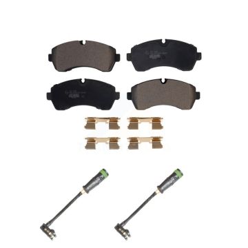Front Ceramic Brake Pad & Wear Sensor Kit For Mercedes-Benz Sprinter 3500 2500 Dodge 1500 KTW-101053