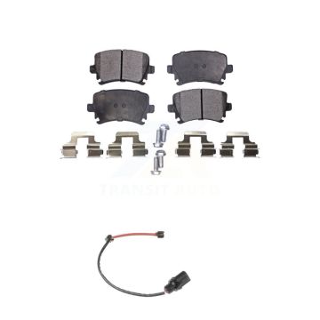 Rear Ceramic Disc Brake Pads And Wear Sensors Kit For 2011 Audi A6 KTW-101098