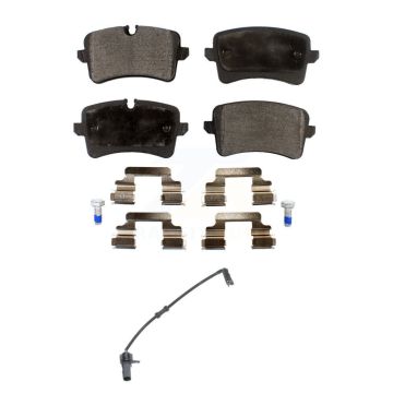 Rear Ceramic Brake Pad And Wear Sensor Kit For 2011-2012 Audi A8 Quattro with 356mm Rotor KTW-101107