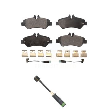 Rear Ceramic Brake Pad Extra Wear Sensor Kit For Mercedes-Benz Sprinter 3500 Freightliner KTW-101138