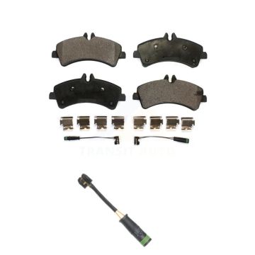 Rear Ceramic Brake Pad Extra Wear Sensor Kit For Mercedes-Benz Sprinter 3500 Freightliner KTW-101139