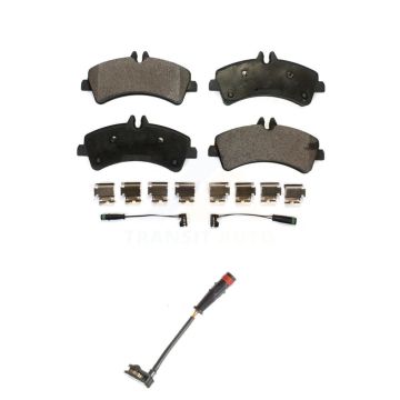 Rear Ceramic Disc Brake Pad & Extra Wear Sensor Kit For Sprinter 3500 Mercedes-Benz Dodge KTW-101141