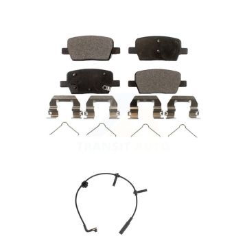 Rear Ceramic Brake Pad & Wear Sensor Kit For Cadillac CT6 With 345mm Diameter Front Rotor KTW-101156