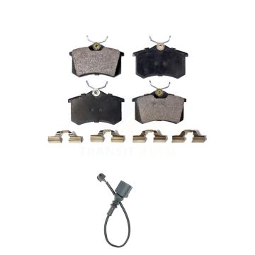 Rear Ceramic Disc Brake Pads And Wear Sensors Kit For 2003-2006 Audi TT 1.8L KTW-101181