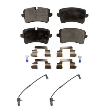 Rear Ceramic Brake Pad And Wear Sensor Kit For 2011-2012 Audi A8 Quattro with 356mm Rotor KTW-101264