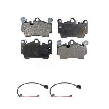 Rear Ceramic Disc Brake Pad And Wear Sensor Kit For 2005-2006 Porsche Cayenne S with 4.5L KTW-101284