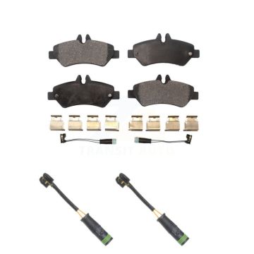 Rear Ceramic Brake Pad Extra Wear Sensor Kit For Mercedes-Benz Sprinter 3500 Freightliner KTW-101295