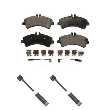Rear Ceramic Brake Pad Extra Wear Sensor Kit For Mercedes-Benz Sprinter 3500 Freightliner KTW-101296