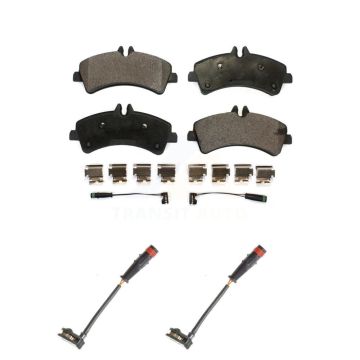 Rear Ceramic Disc Brake Pad & Extra Wear Sensor Kit For Sprinter 3500 Mercedes-Benz Dodge KTW-101298