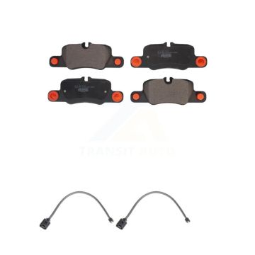 Rear Ceramic Disc Brake Pad & Wear Sensor Kit For 2012-2016 Porsche Panamera with Harness KTW-101316