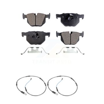 Rear Ceramic Disc Brake Pads And Wear Sensors Kit For 2010 BMW 528i 3.0L KTW-101320