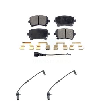 Rear Ceramic Disc Brake Pads And Extra Wear Sensor Kit For 2010 Audi A8 Quattro 6.0L/4.2L KTW-101380