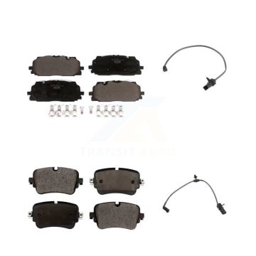 Front Rear Ceramic Disc Brake Pads And Wear Sensors Kit For Audi Q7 Q8 A8 Quattro KTW-101404