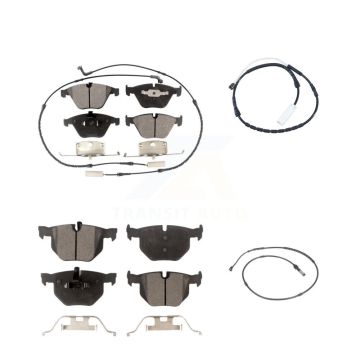 Front Rear Ceramic Disc Brake Pads And Extra Wear Sensors Kit For BMW 335i xDrive KTW-101409