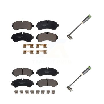 Front Rear Ceramic Disc Brake Pads And Wear Sensors Kit For Freightliner Sprinter 3500 KTW-101411